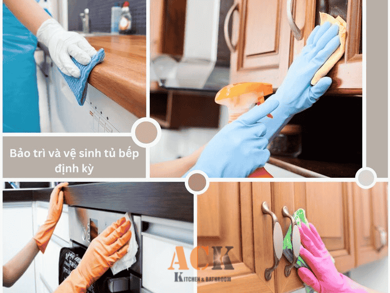 Bảo quản tủ bếp gỗ công nghiệp đúng cách